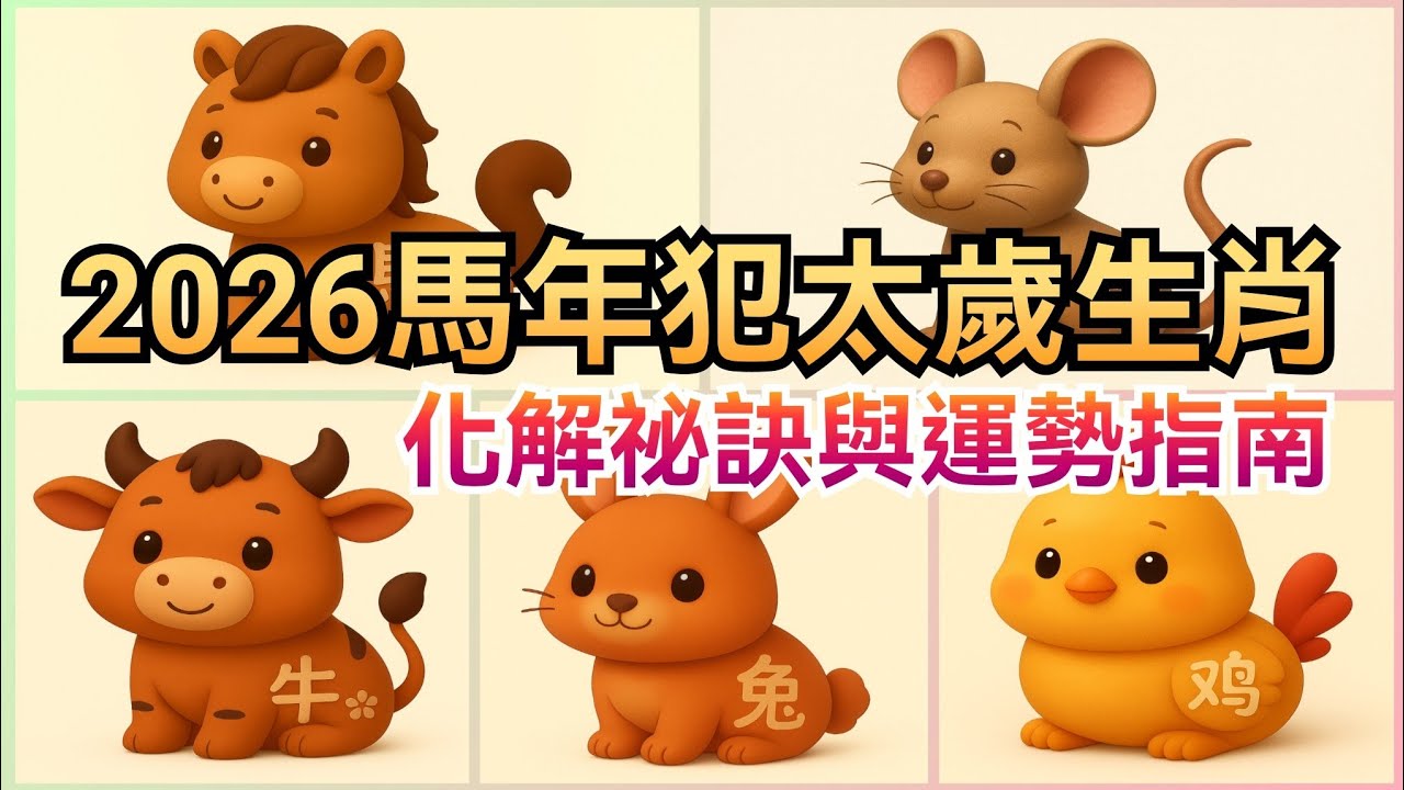 2026馬年犯太歲生肖 化解祕訣與運勢指南 #十二生肖運勢 #2026生肖運勢 