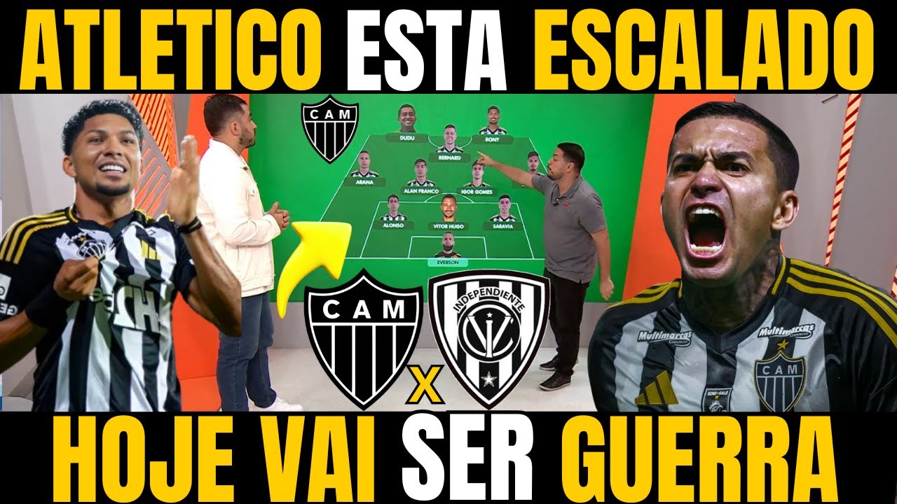 GLOBO ESPORTE! GALO ESTA ESCALADO PARA GUERRA DE HOJE CONTRA O DEL VALE / NOTICIAS DO ATLETICO MG