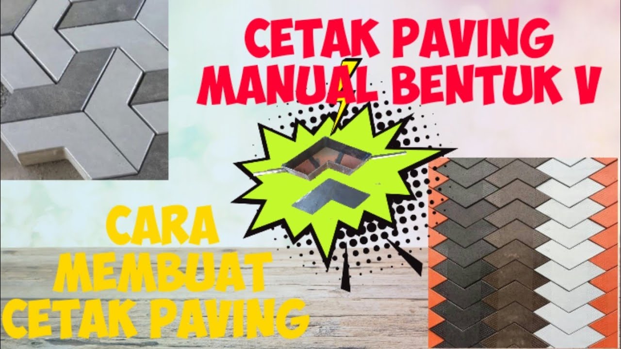 Cetak paving manual bentuk v