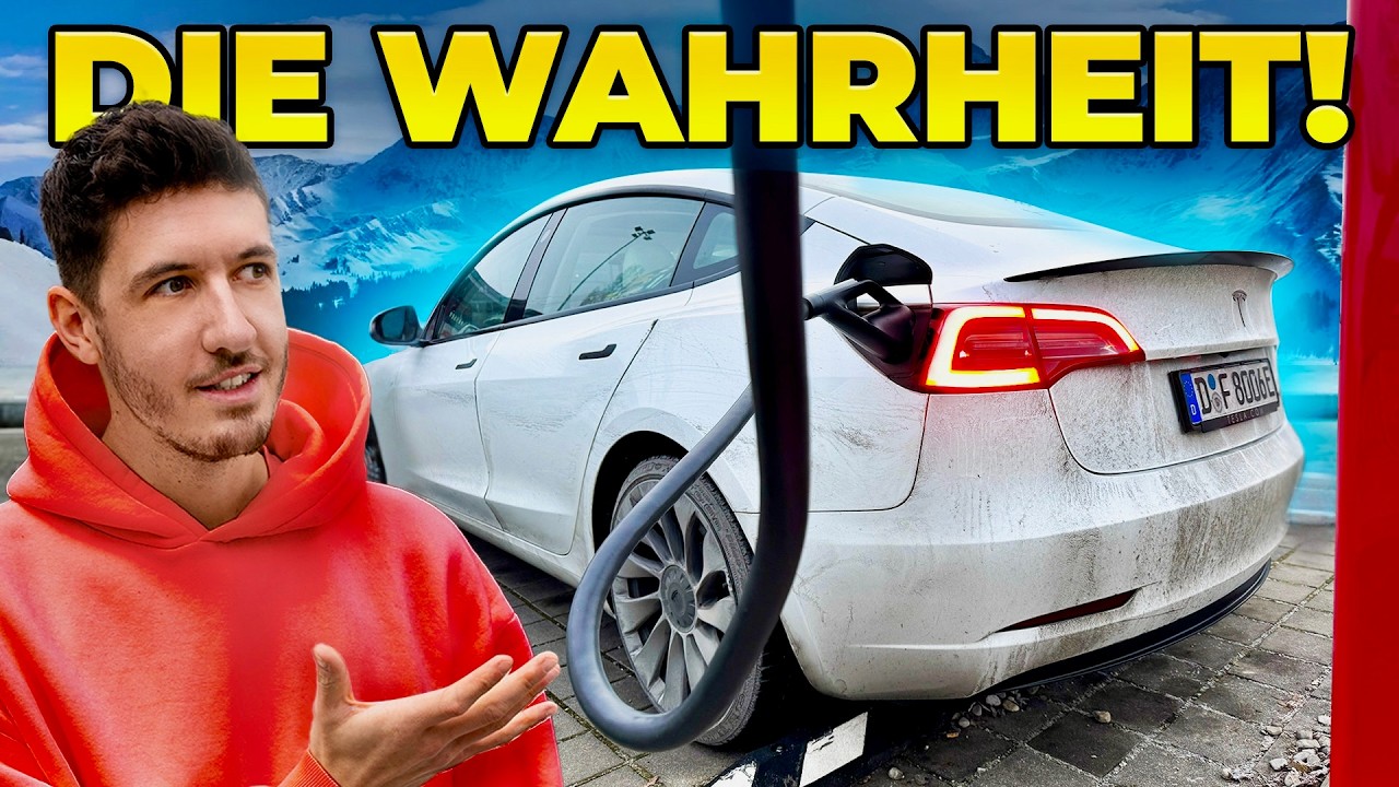 REICHWEITE im Model 3 über die AUTOBAHN in den SCHNEE 🥶 (Langstrecke!)