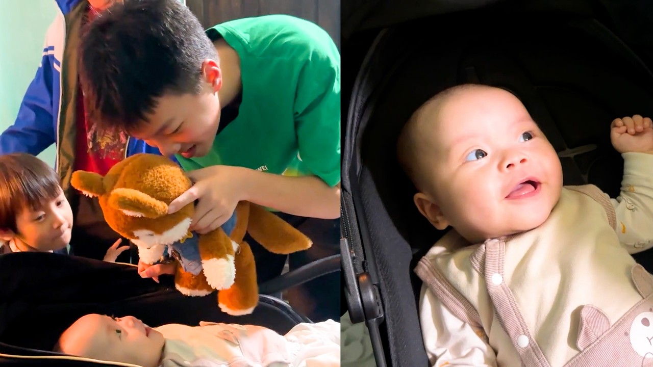 SO LOVELY! Baby Kim smiled brightly when interacting with strangers