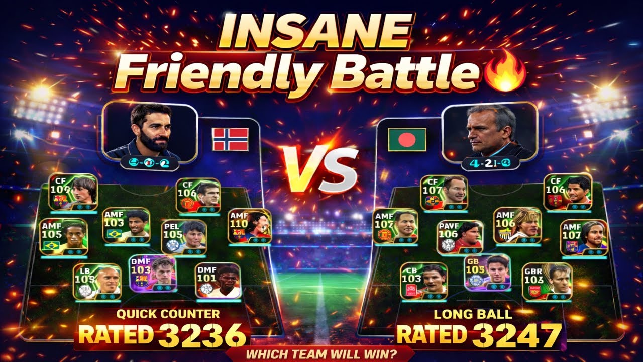 INSANE Friendly Match 3236 vs 3247 🔥 Which Team Will Win? Efootball Friendly Gameplay 2026 in Mobile