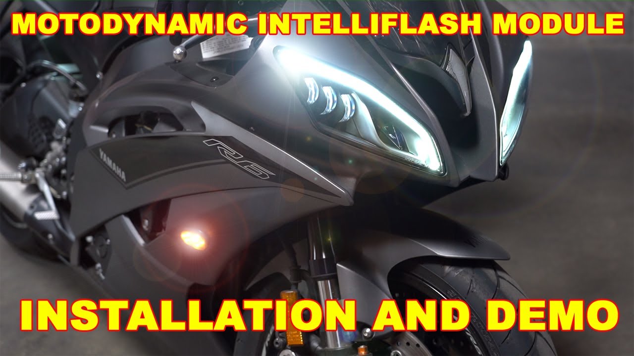 Motodynamic Intelliflash Module Installation onto 2008-2016 Yamaha R6 LED DRL Projector Head Light