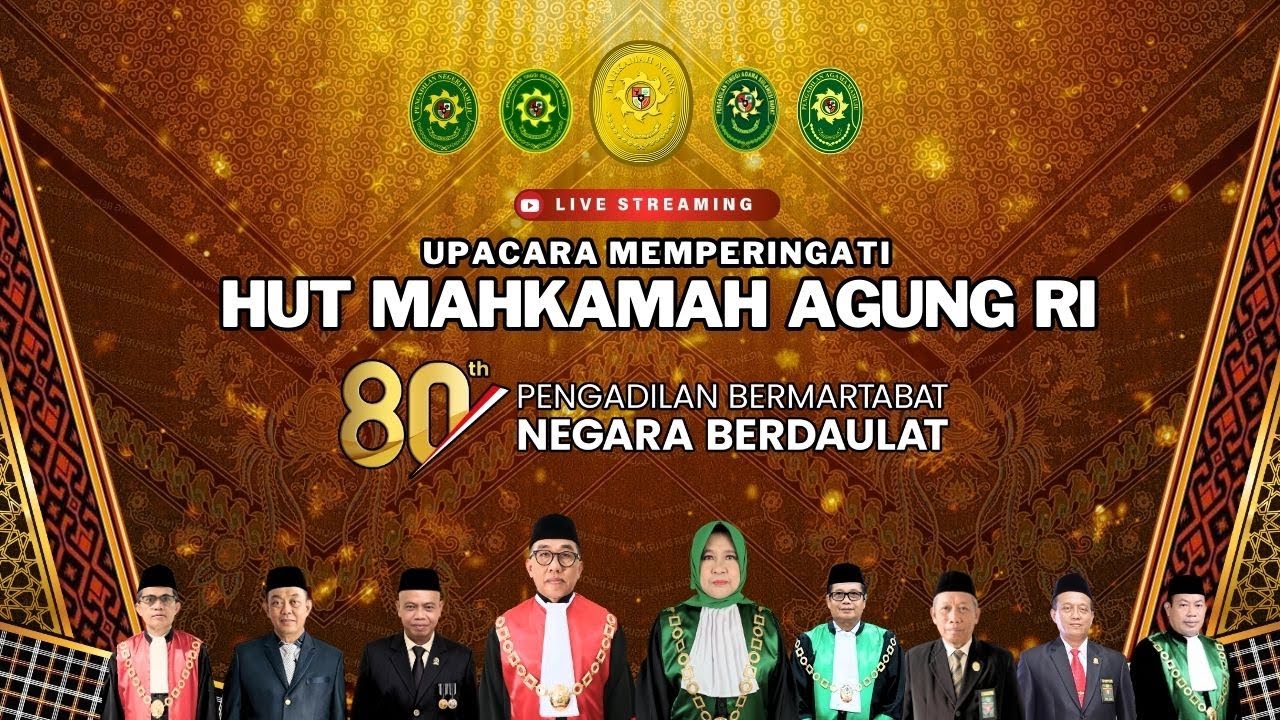 LIVE : Upacara Memperingati HUT Mahkamah Agung Republik Indonesia