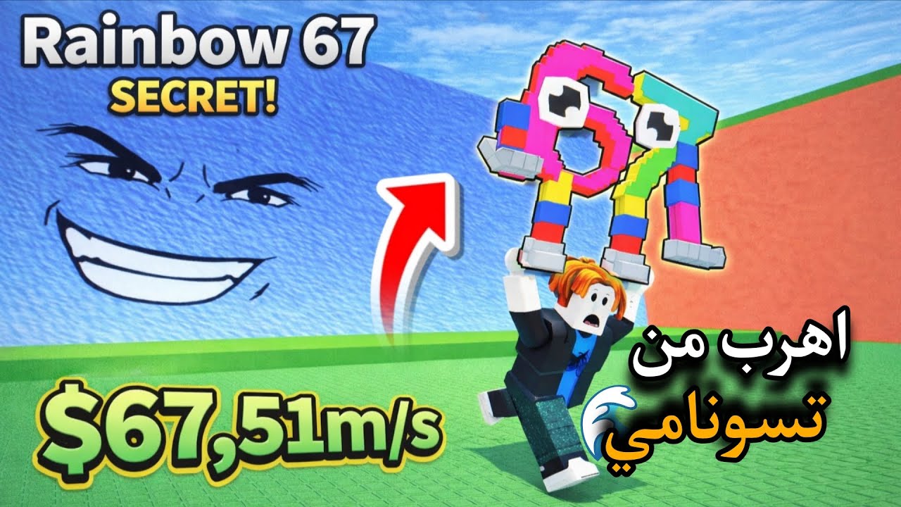 الهروب من التسونامي 🌊😱 واخيرا حصلت بت رينبو خرافي وحصلت شي صادم في النهايه!!🤯 Roblox 