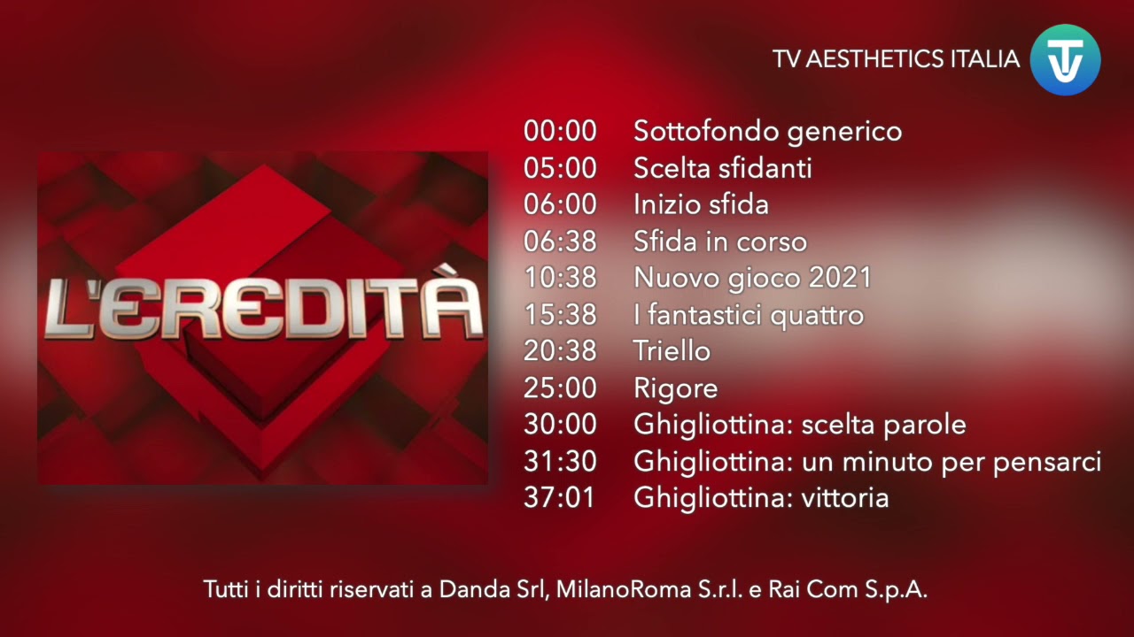 L'EREDITÀ - Colonna sonora completa