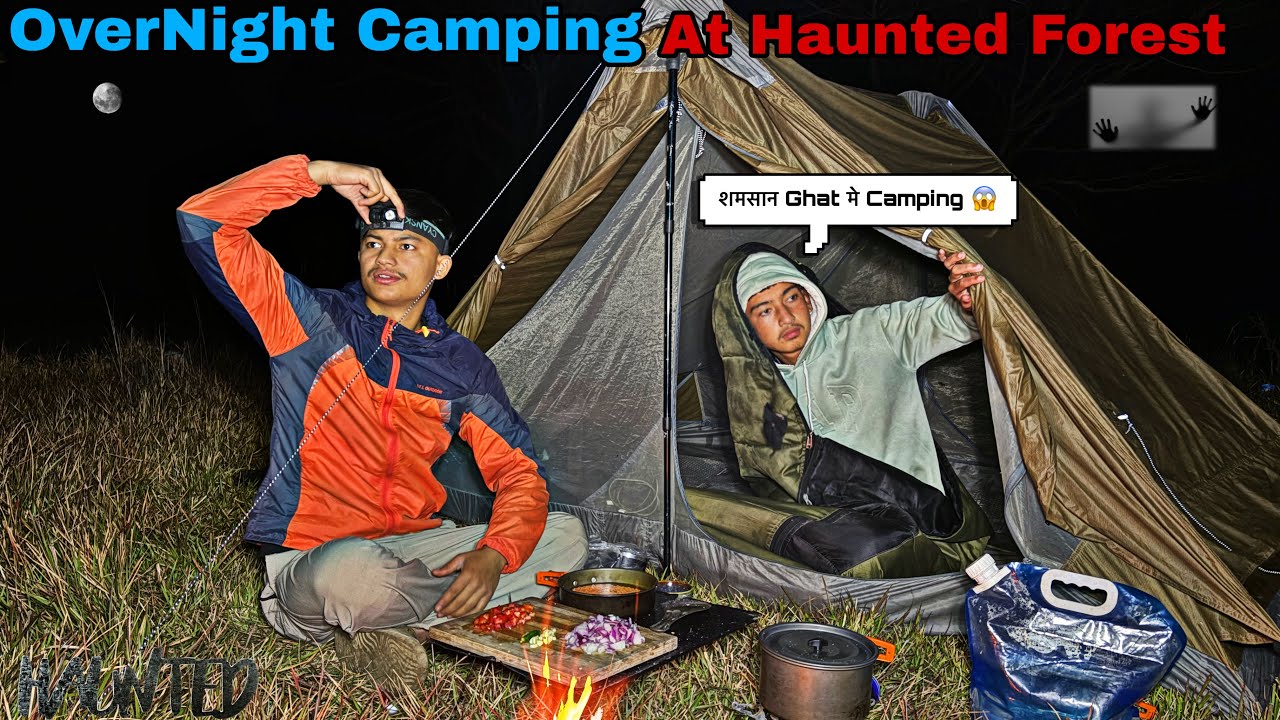 Ночной кемпинг в лесной зоне с привидениями | Зимний кемпинг в Риверисде | Кемпинг в страшном лесу