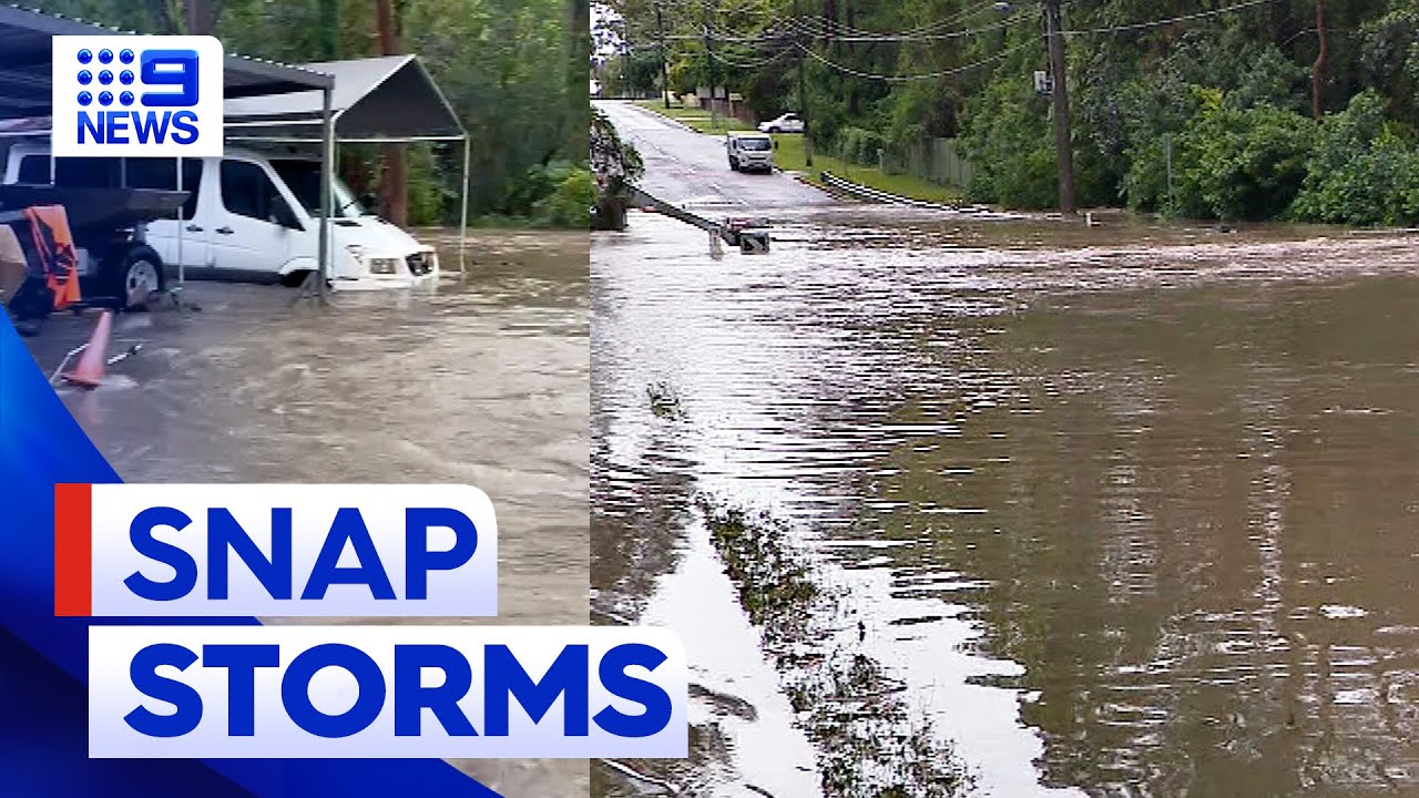 South-east Queensland smashed by snap storms | 9 News Australia