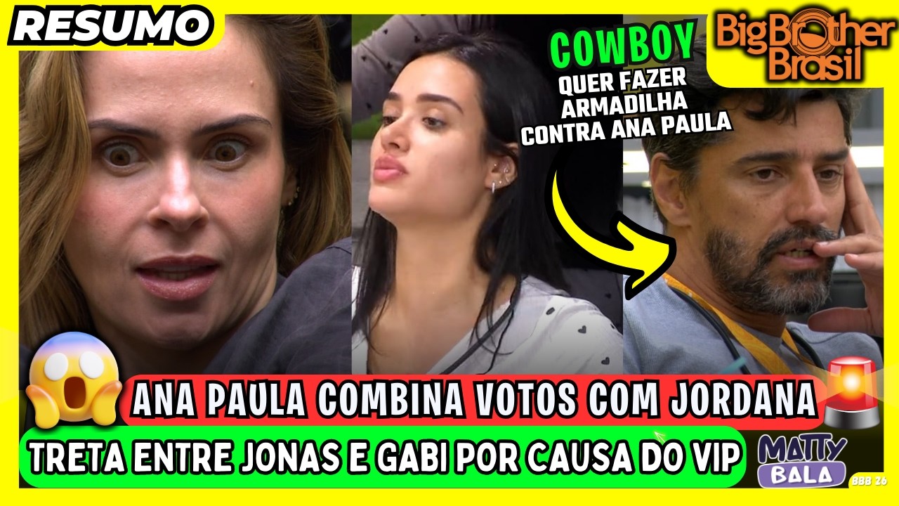 🟡BBB26😱 ANA PAULA combina votos com JORDANA/MARCIELE para o BABU cair no PAREDÃO com ELA #bbb #bbb26