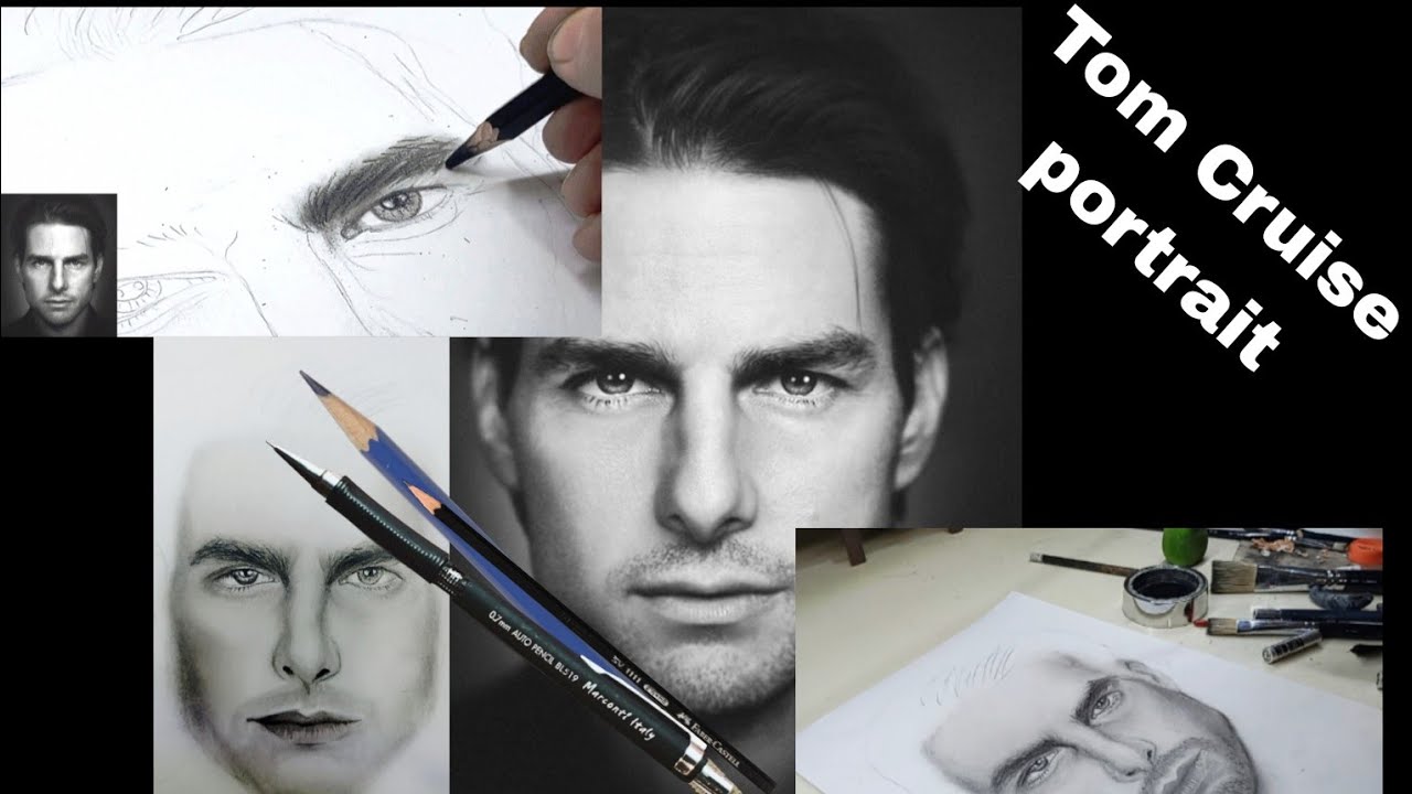 🎯How to Draw Tom Cruise – Realistic Eye & Eyebrow Shading Tutorial (Part 1)