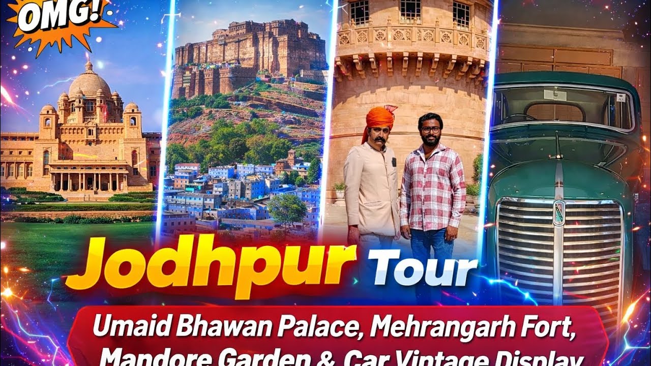 Royal Jodhpur Tour 👑 | Umaid Bhawan, Mehrangarh Fort & Vintage Car Museum