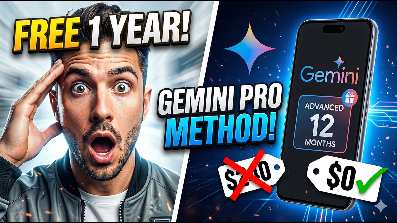 Бесплатная подписка на Gemini Pro на 1 год. Новейший метод 2026 года.