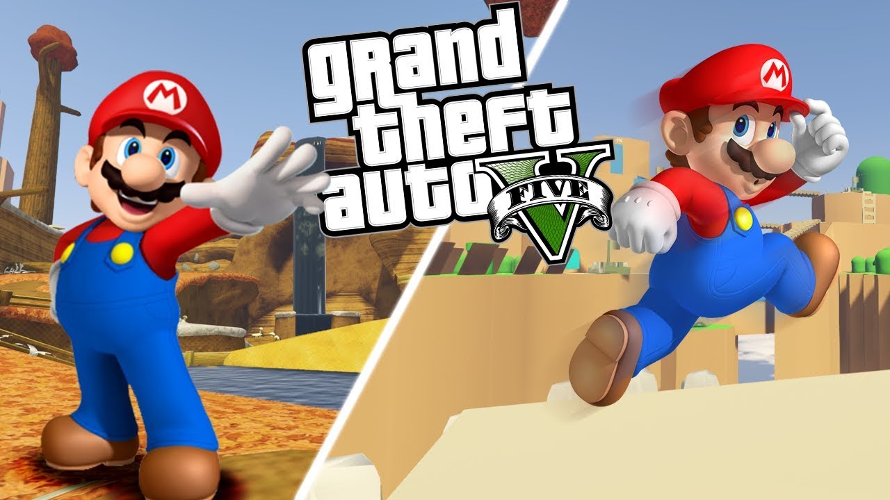 GTA 5 Mods - SUPER MARIO MOD w/ SUPER MARIO GALAXY MAPS (GTA 5 Mods Gameplay)