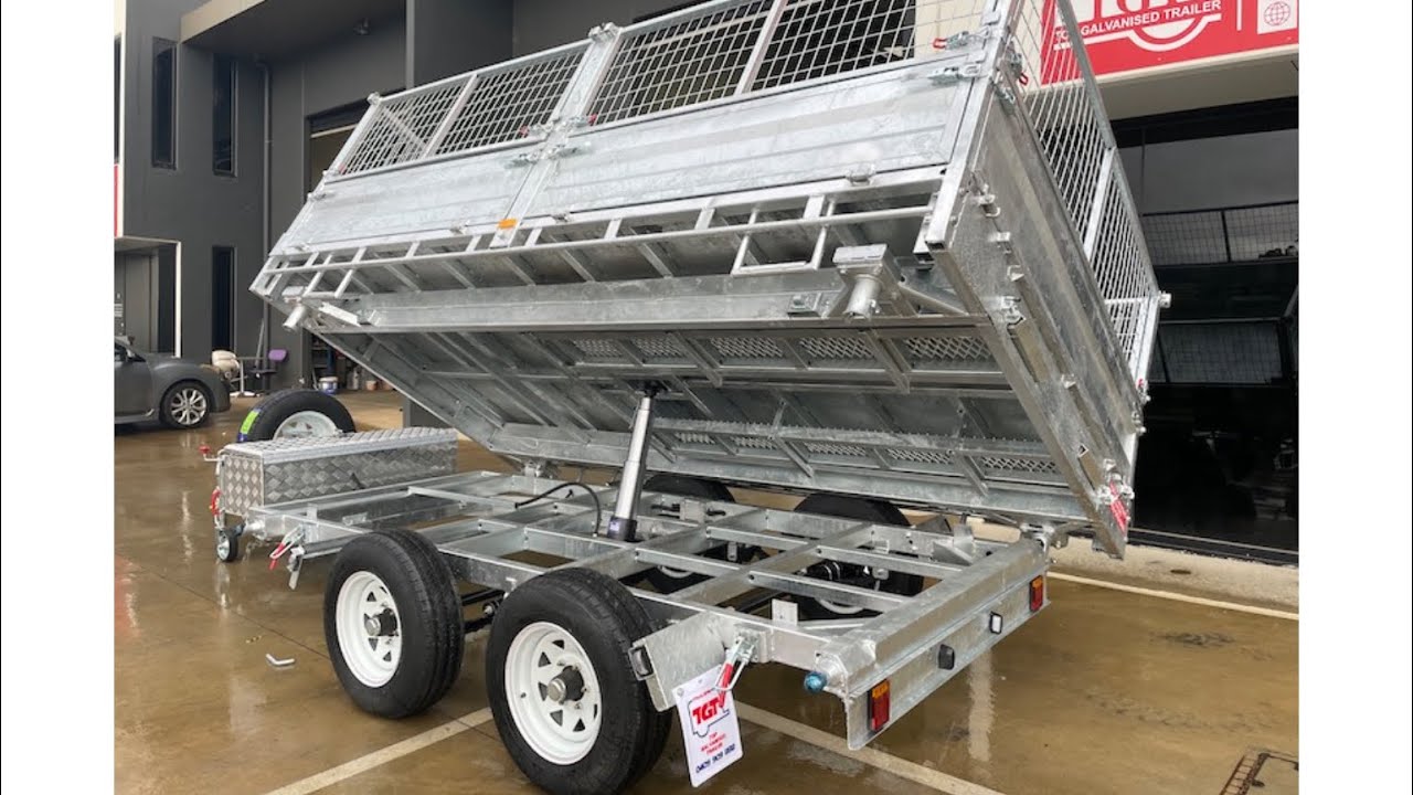 12x7 Hydraulic 3-Way Tipper Flat Top Trailer | Top Galvanised Trailer