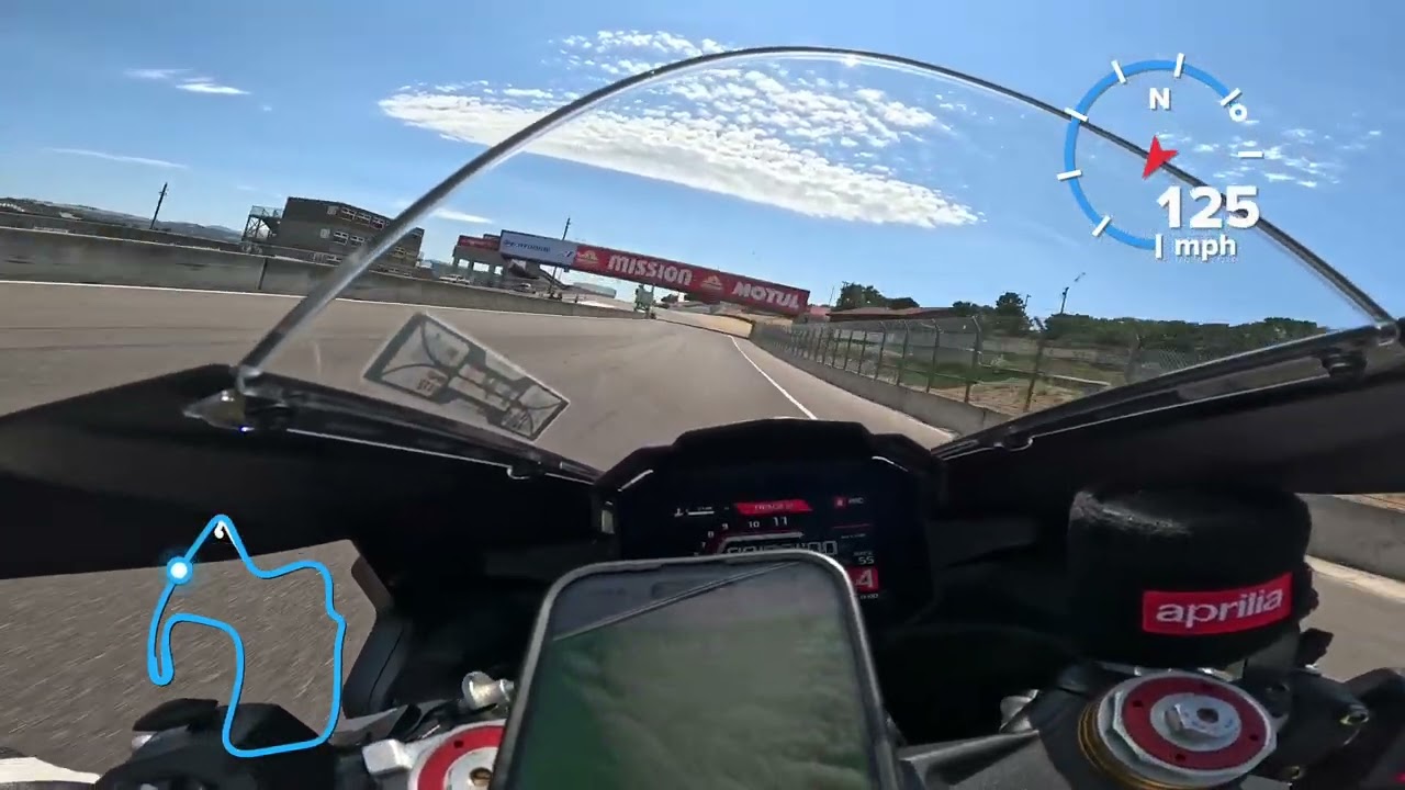 21 Aprilia RSV4 fast laps Epic trackdaz Laguna Seca July 24 2024
