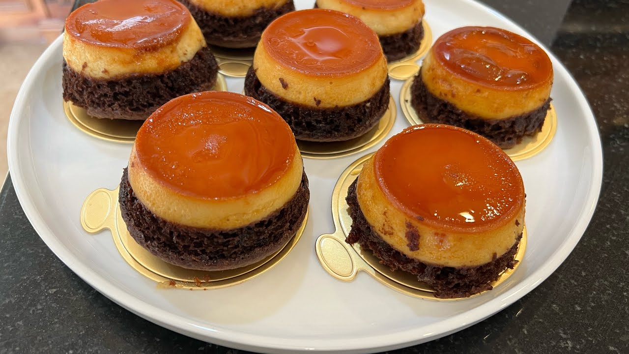 Receta de estos ricos mini choco flan para venta o para tus fiestas