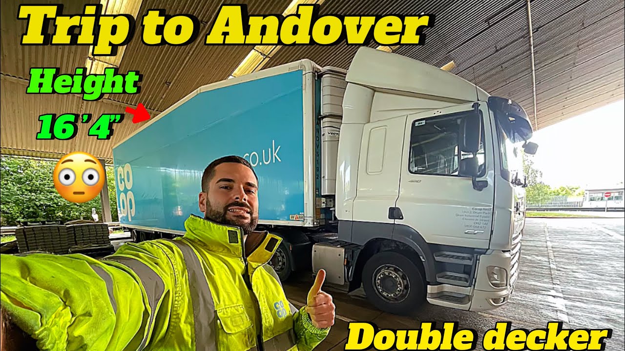 HGV truck driver collects frozen load