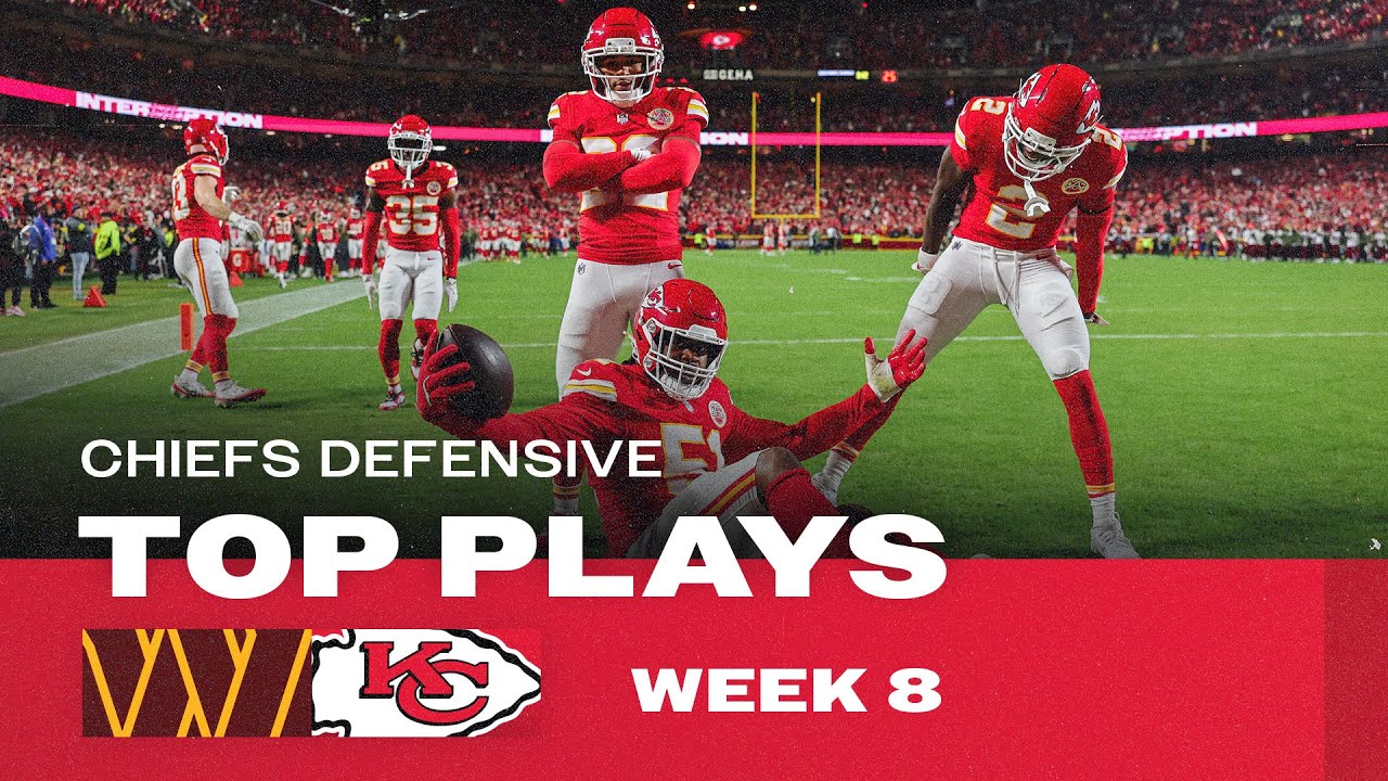 Kansas City Chiefs TOP 5 DEFENSIVE PLAYS in 28-7 Win vs. Washington Commanders | NFL Week 8 