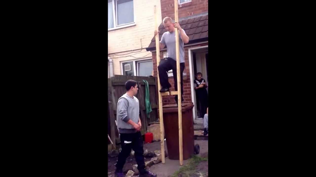 Home made stilts funny