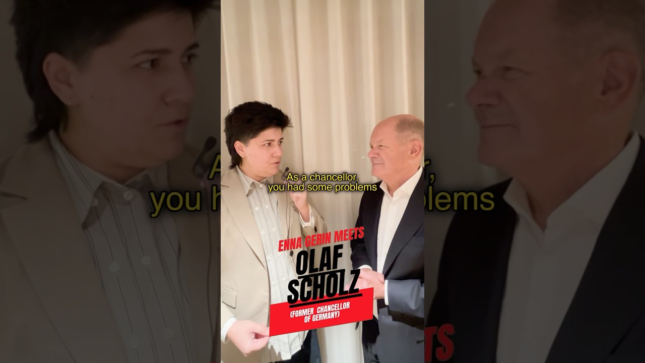 Enna meets Olaf Scholz, former chancellor of 🇩🇪.