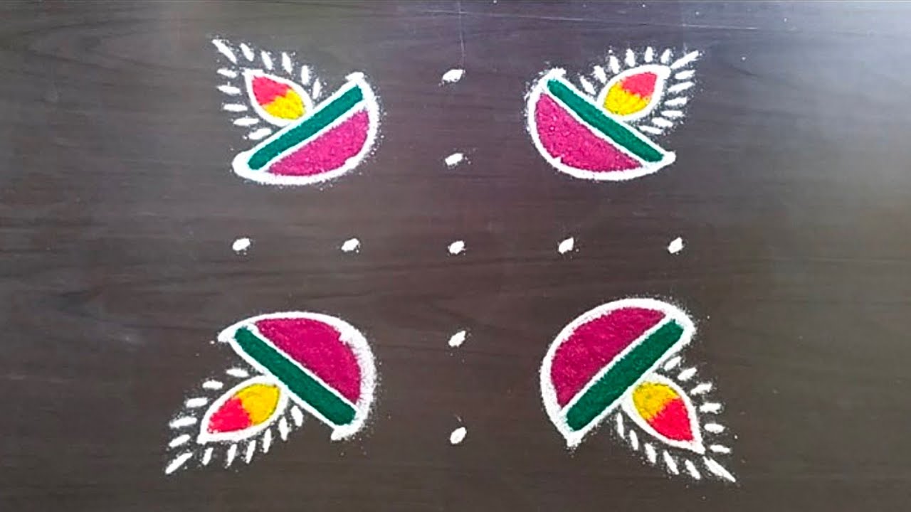 5x5 rangoli | thipkyanchi rangoli | festival muggulu | diwali rangoli