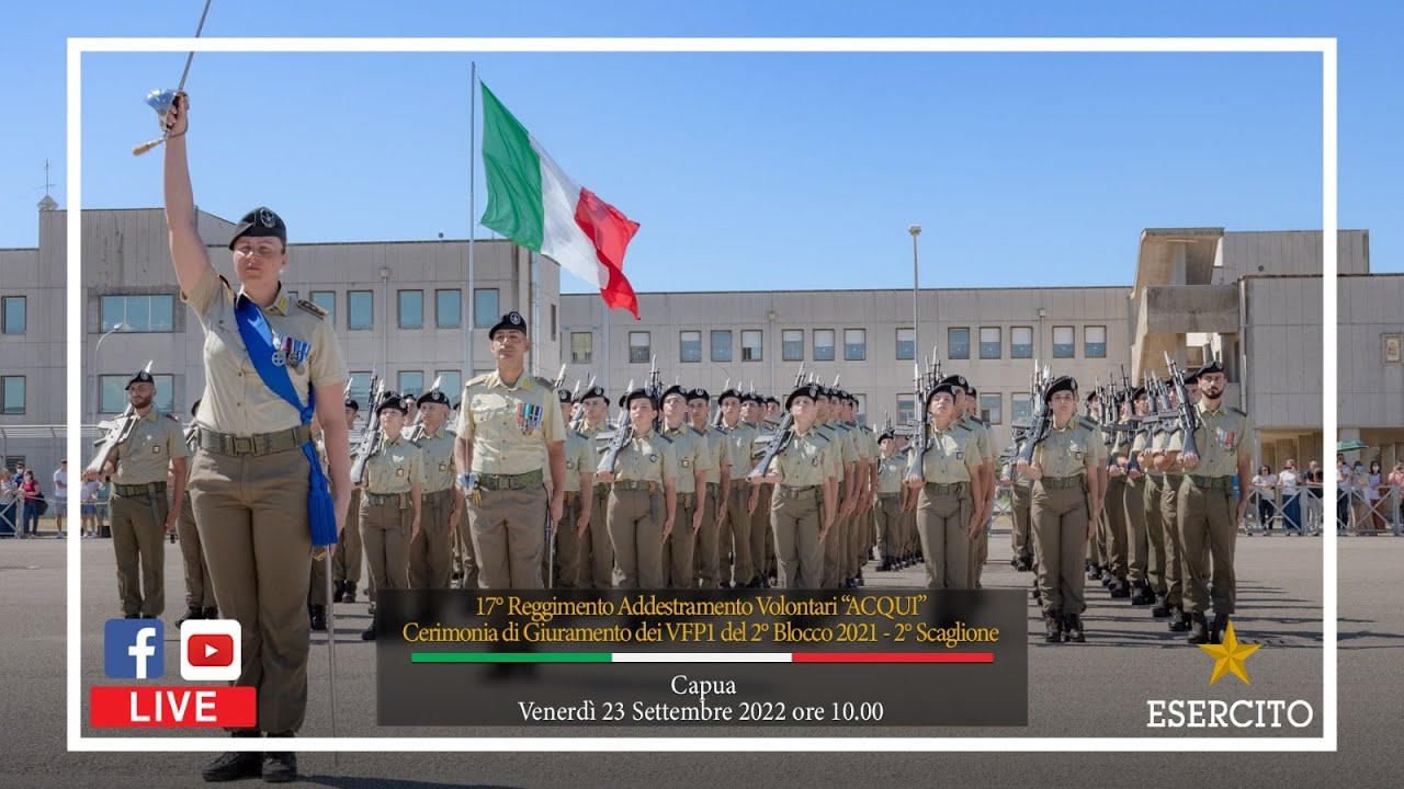 Giuramento dei Volontari in Ferma Prefissata di 1 anno #VFP1 del 2° Blocco 2021 - 2° Scaglione