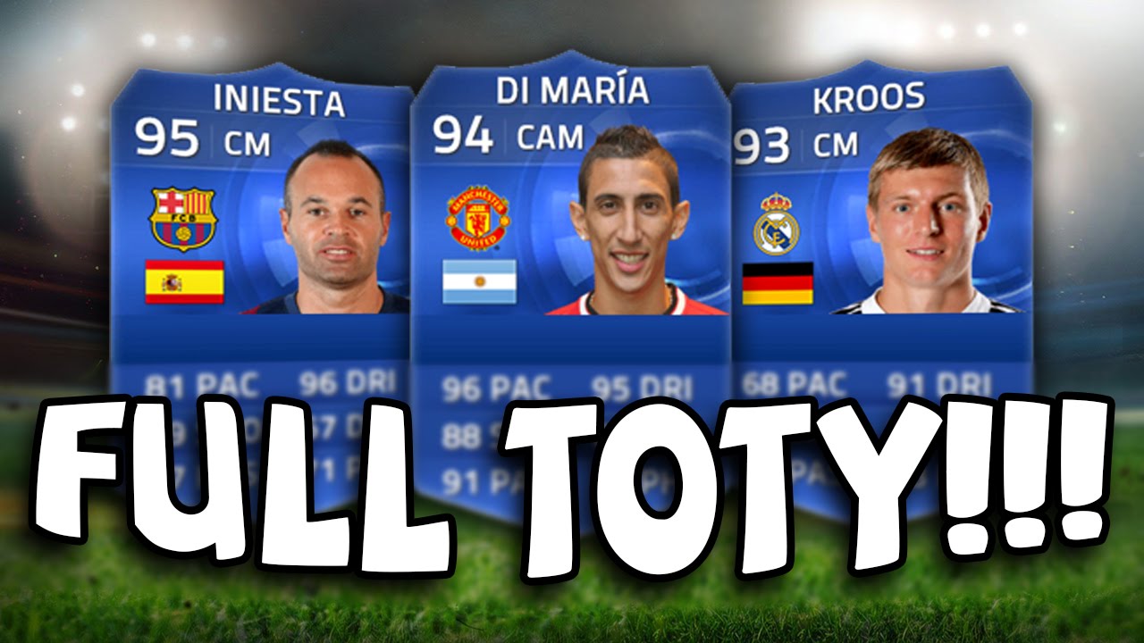 FIFA 15 - FULL TOTY SQUAD!!! - The Entire Team Of The Year Midfield Squad Builder