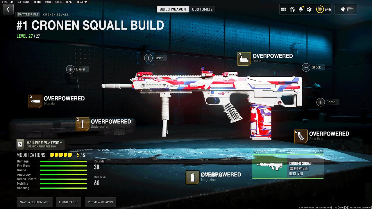 *NEW* CRONEN SQUALL CLASS has NO RECOIL in MW2 SEASON 3! (Best CRONEN SQUALL Class Setup) - MW2