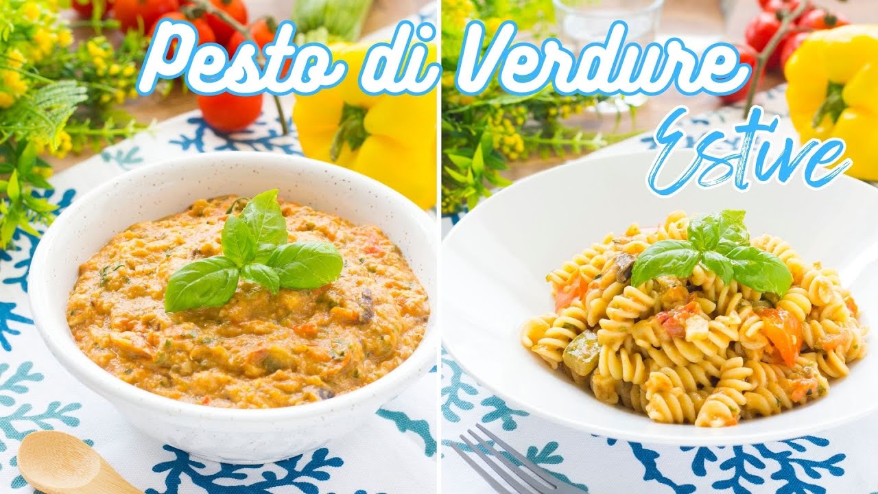 Pesto di Verdure Estive - Ricetta Primi Piatti Estivi Facile e Veloce - 55Winston55