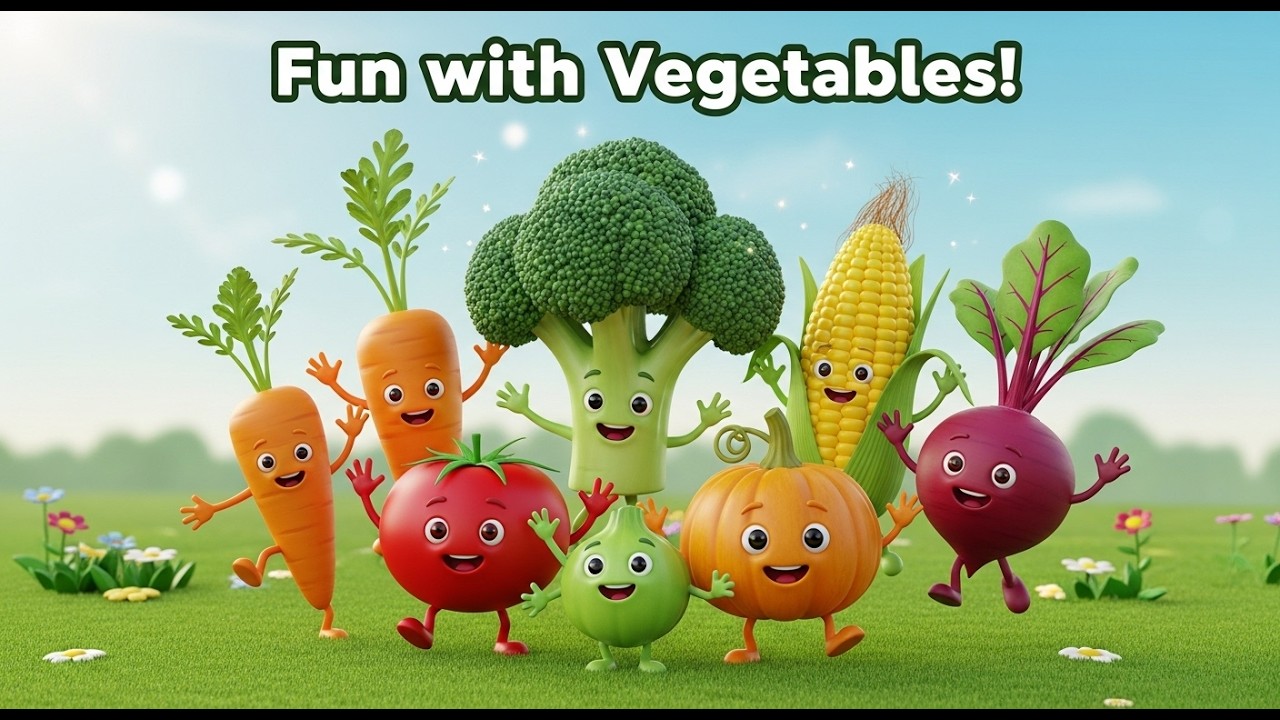 Fun with Vegetables! 🥕🍅🥦 Kids Cartoon Song for Learning Vegetables | babychoochoo Tv
