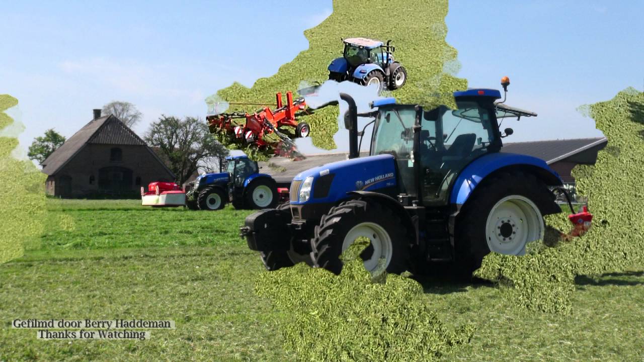 Maaien & Gras schudden - Melkgeitenhouderij Langevoort in Epe | Grass Silage 2016