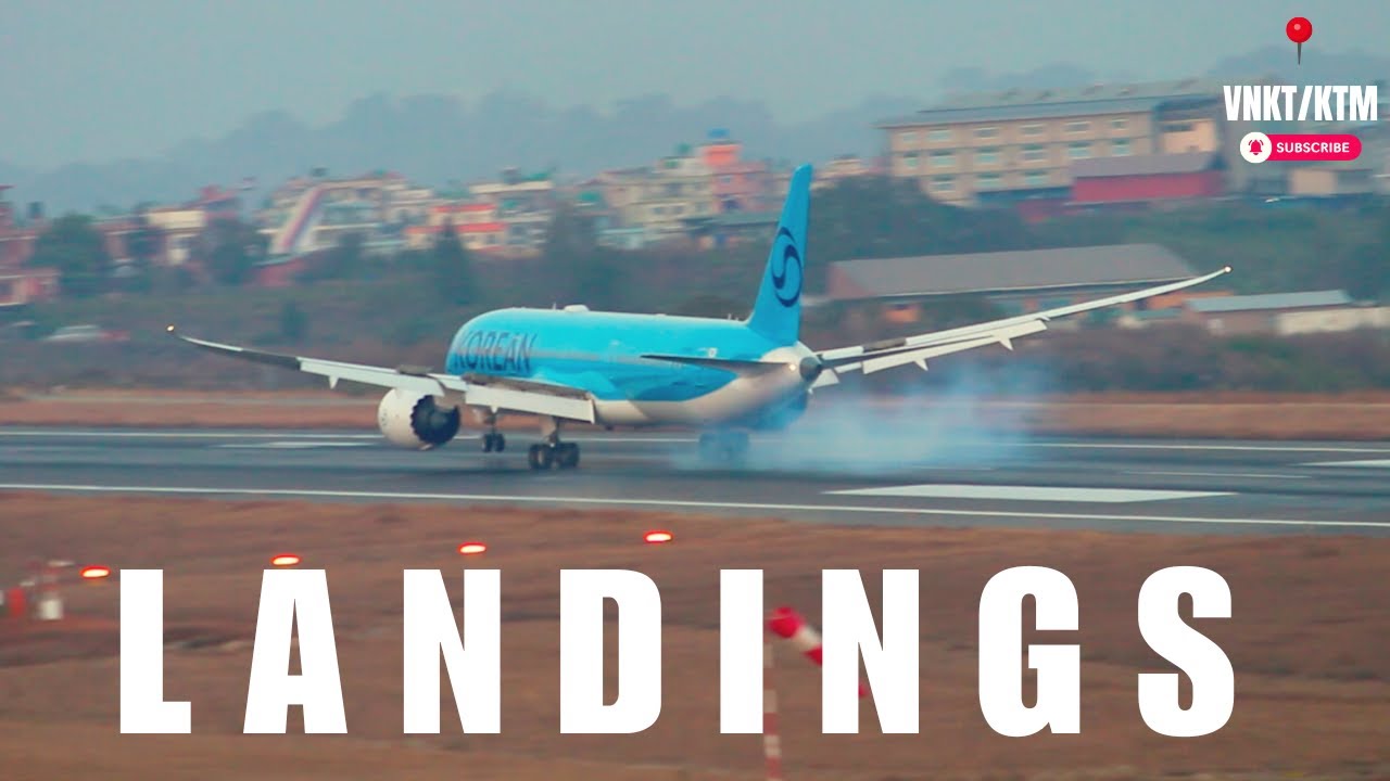 RAW Plane Landings at Kathmandu 🇳🇵 | A320neo • B787 • A330 • CRJ | Close-Up Aviation Sound