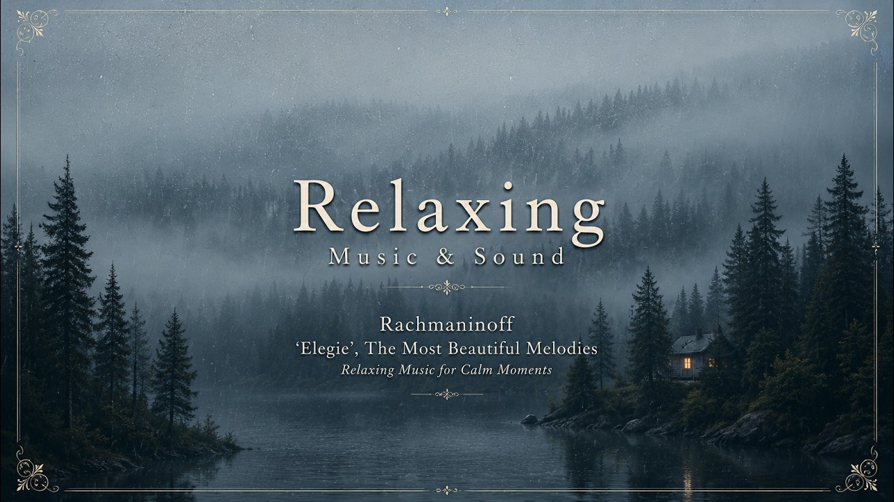 3HRS, Rachmaninoff ‘Elegie’, The Most Beautiful Music, Rain, Thunderstorm, 가슴 시리도록 아름다운 피아노 선율과 빗소리