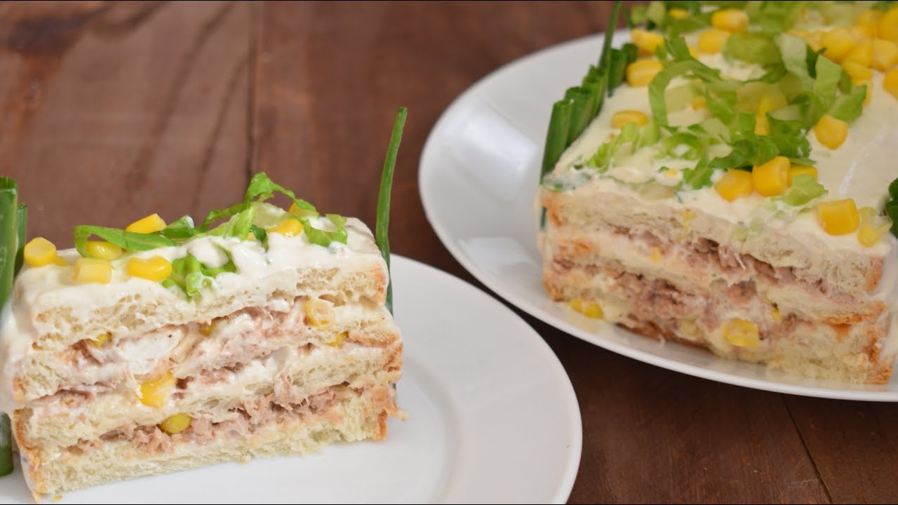 كيكة التوست بحشوة التونا المميزه 😋 وصفه رااااائعه