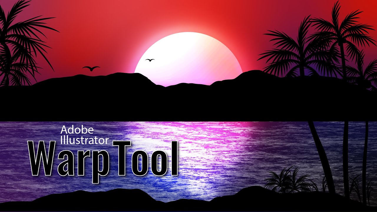 Warp Tool in Adobe Illustrator | Moon Reflection Using the Warp Tool | Outer Glow Effect