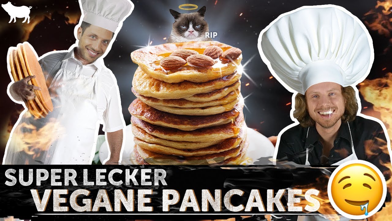 VEGANE PANCAKES SUPER EINFACH - NUR 4 ZUTATEN