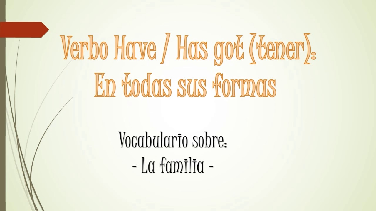 Verbo Have got / has got: en todas sus formas