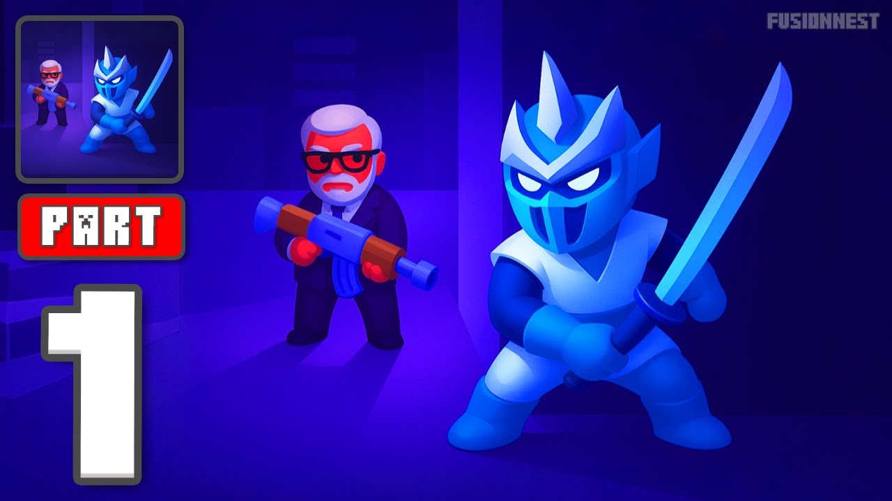 Stealth Master: Assassin Ninja - Gameplay Walkthrough Part 1 - Saving Hostages (iOS, Android)