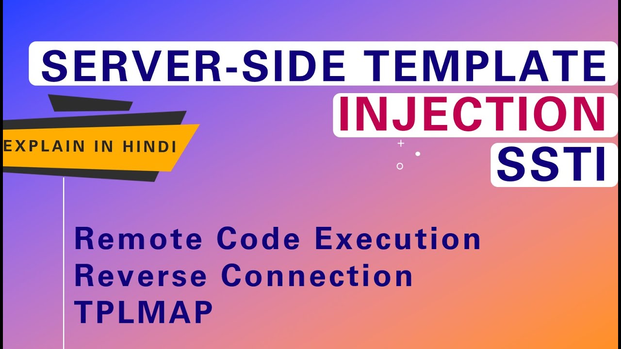 SSTI: Server Side Template Injection | Remote Code Execution | Reverse Connection | TPLMAP