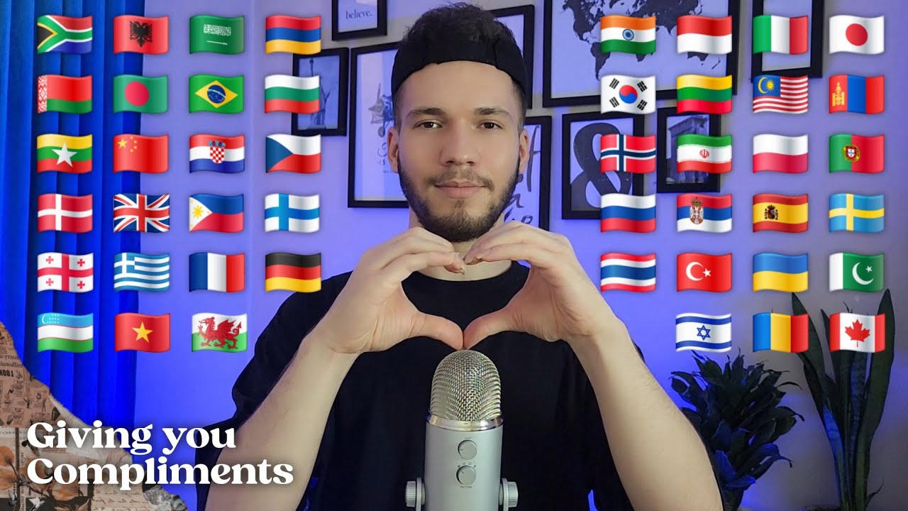 ASMR | Giving You Compliments in 45 Languages (Whispering & Tapping)