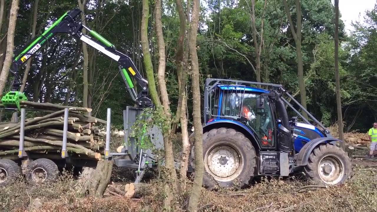 The UK's first forestry guarded Valtra N154e tractor with reverse drive