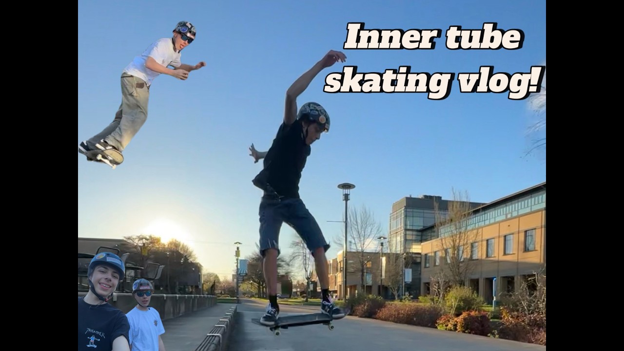 Vlog #1| Inner tube stap skating! w/MATEO