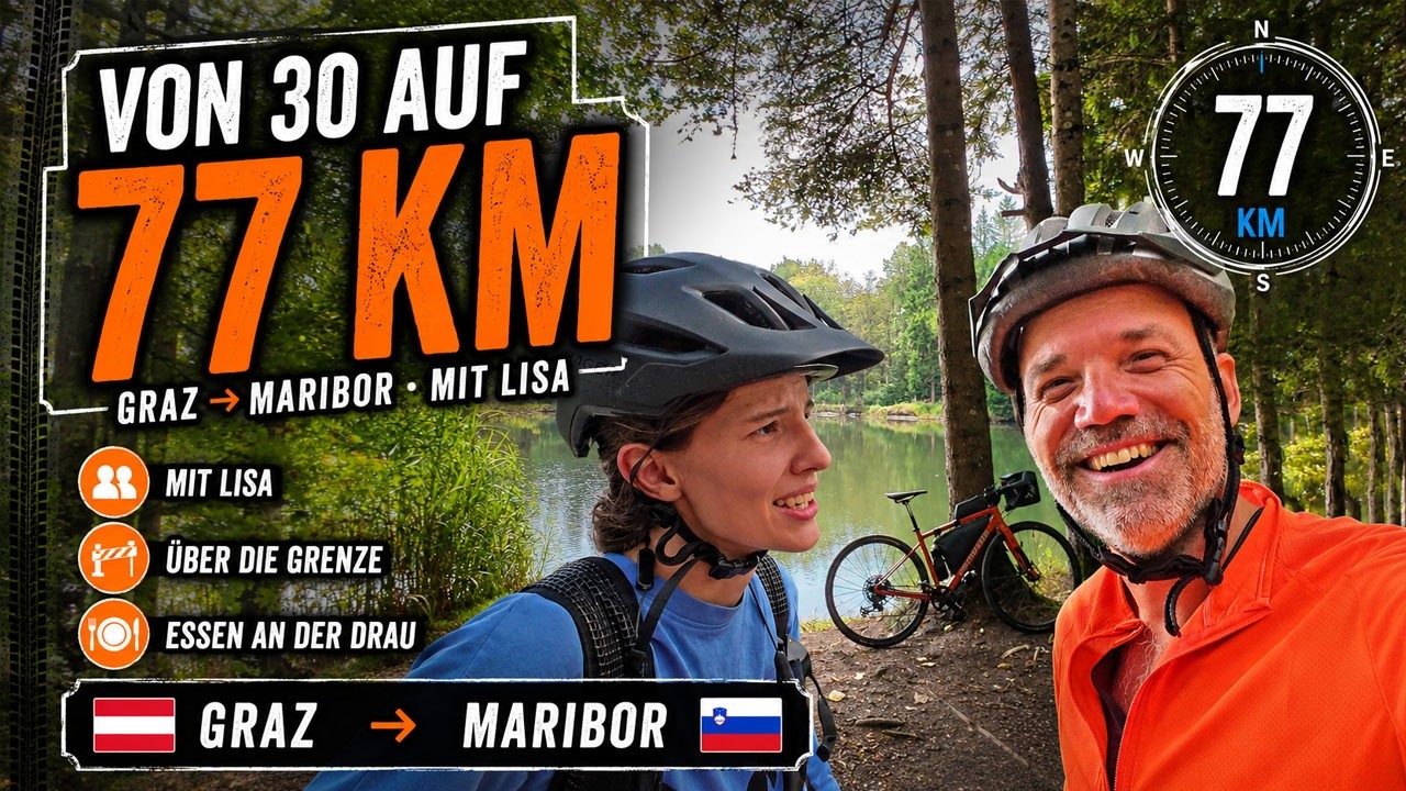 Sie fährt 77 km statt 30 | Gravelbike-Abenteuer von Graz nach Maribor