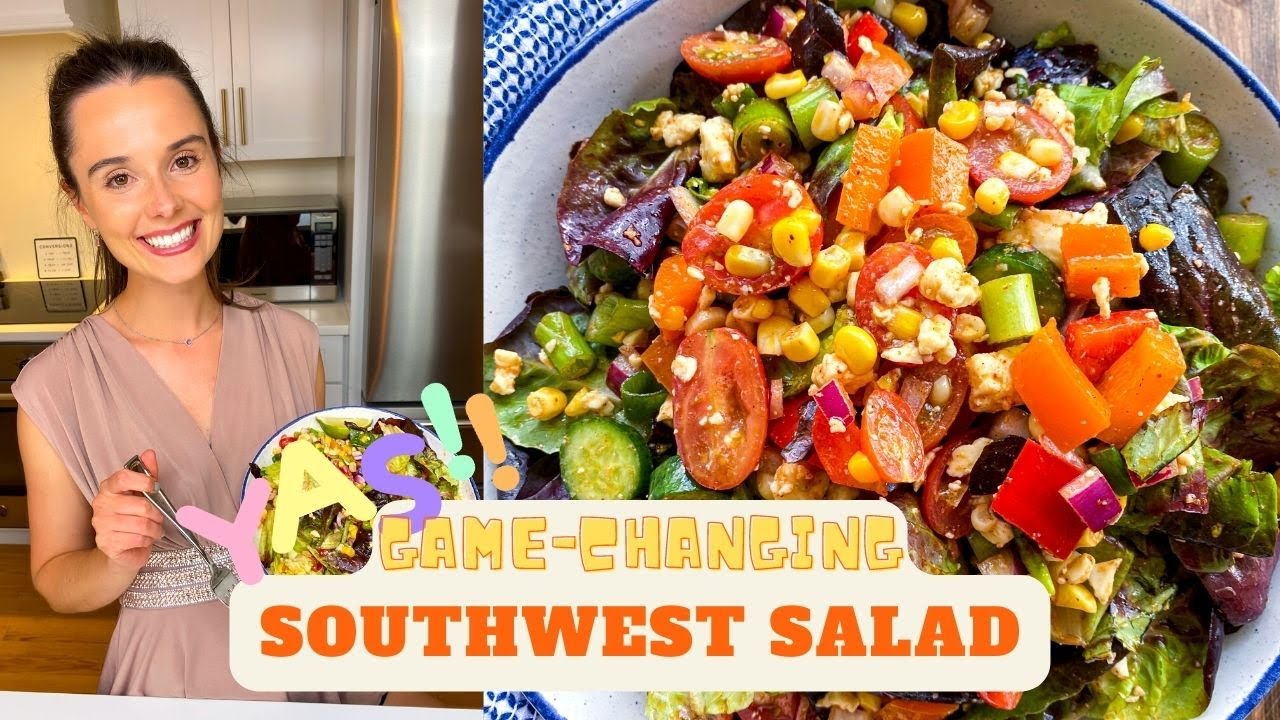Southwest Salad Recipe (with Chili Lime Dressing!)