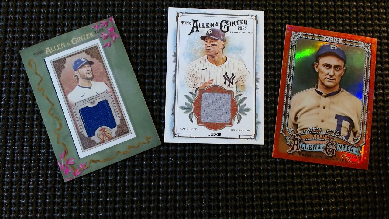 2025 Topps Allen & Ginter Hobby Box #1 break, how'd I do with the SP's, & Hits?, 1/5 Red Chrome Cobb