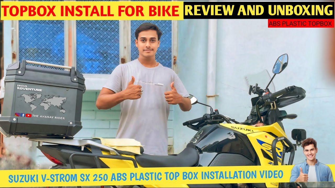 Top Box Install For Bike || ABS Plastic Top Box Review And Unboxing
