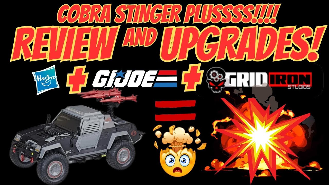 GI JOE CLASSIFIED GRIDIRON STUDIOS COBRA STINGER REVIEW WITH UPGRADES 1/12 scale vehicle!!