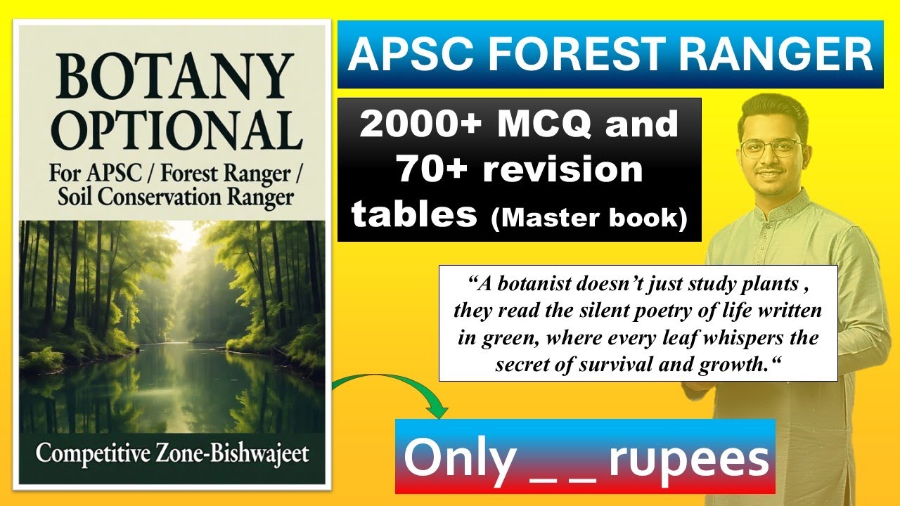 Introducing the Ultimate Botany Optional Book for APSC Forest Ranger Exam 2025 / SOIL CONSERVATION