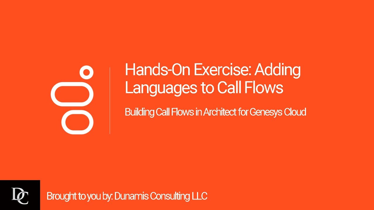 Genesys Cloud Architect Module 5.2 Hands-On Exercise: Adding Languages to Call Flows