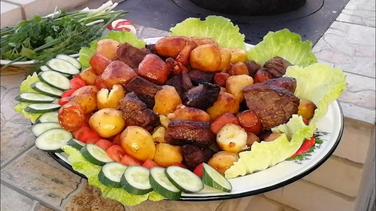 Казан кебаб. Говядина с картошкой. Очень вкусное блюдо!